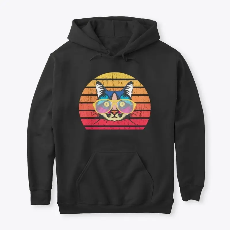 Cool retro sun cat