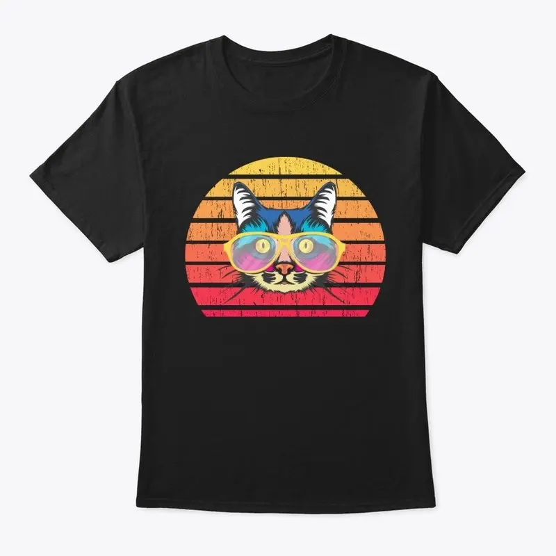 Cool retro sun cat